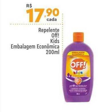 Supper Rissul Repelente off! kids embalagem econômica oferta
