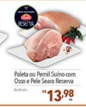 Supermercados Condor Paleta ou pernil suino com osso e pele seara reserva oferta
