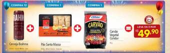 Supermercados Condor Cerveja brahma + pão santa massa + carvão vegetal condor oferta