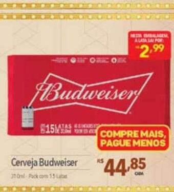 Supermercados Condor Cerveja budweiser oferta