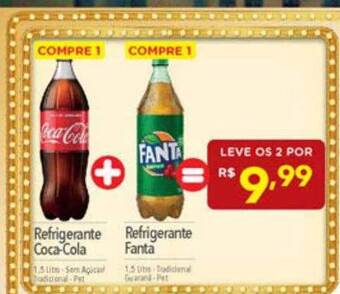 Supermercados Condor Refrigerante coca-cola + refrigerante fanta oferta
