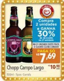 Supermercados Condor Chopp campo largo oferta