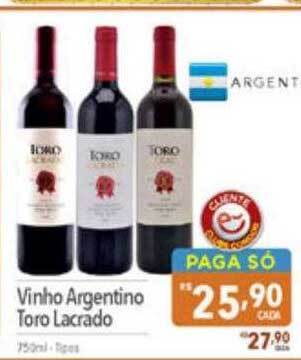 Supermercados Condor Vinho argentino toro lacrado oferta