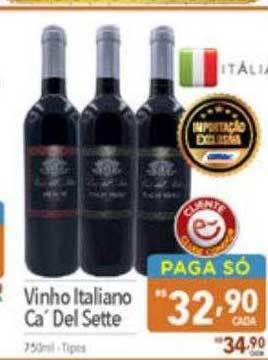 Supermercados Condor Vinho italiano ca'del sette oferta