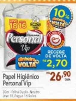 Supermercados Condor Papel higiênico personal vip oferta