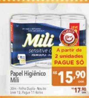 Supermercados Condor Papel higiênico mili oferta
