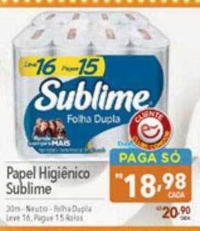 Supermercados Condor Papel higiênico sublime oferta