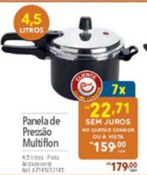 Supermercados Condor Panela de pressão multiflon oferta