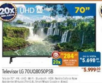 Supermercados Condor Televisor lg 70uq8050psb oferta