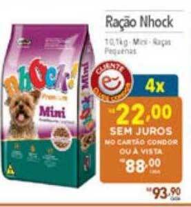 Supermercados Condor Ração nhock oferta