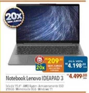 Notebook lenovo ideapad 3