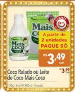 Supermercados Condor Coco ralado ou leite de coco mais coco oferta