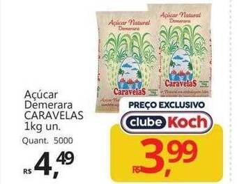 Supermercados Koch Açúcar demerara caravelas oferta