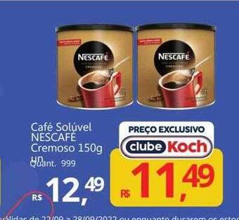 Supermercados Koch Café solúvel nescafe cremoso oferta