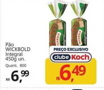 Supermercados Koch Pão wickbold integral oferta