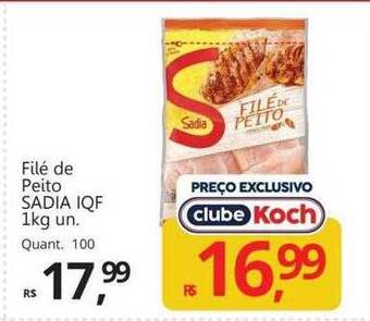 Supermercados Koch Filé de peito sadia iqf oferta
