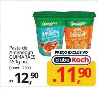 Supermercados Koch Pasta de amendoim guimarães oferta