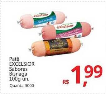 Supermercados Koch Patê excelsior sabores bisnaga oferta