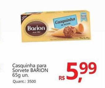 Casquinha para sorvete barion