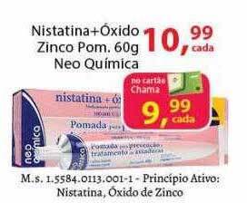 Chama Supermercados Nistatina+óxido zinco pom neo quimica oferta