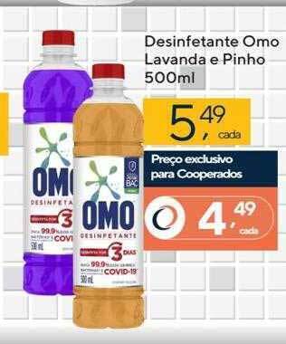 Coop Desinfetante omo lavanda e pinho oferta