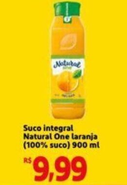 Extra Supermercado Suco Integral Natural One Laranja 900ml oferta