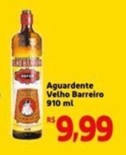 Extra Supermercado Aguardente Velho Barreiro 910ml oferta