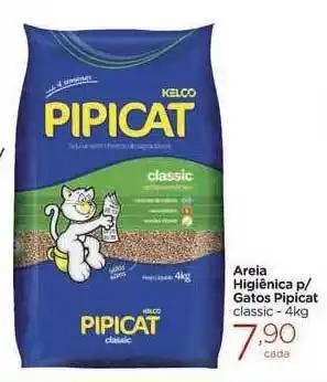 Areia Higiênica P Gatos Pipicat 4kg