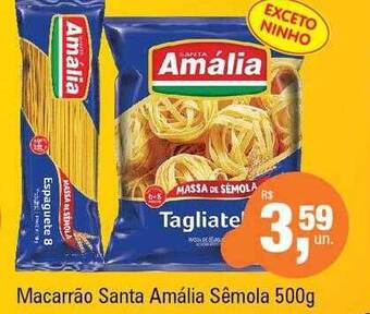 Supermercados Alvorada Macarrão santa amália sêmola oferta