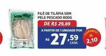 Bahamas Mix Filé de tilápia sem pele pescado oferta