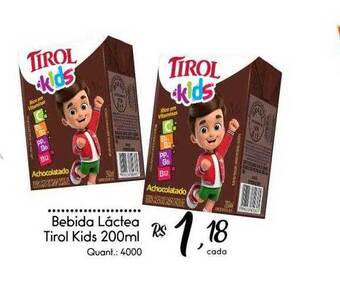 Giassi Supermercados Bebida láctea tirol kids oferta