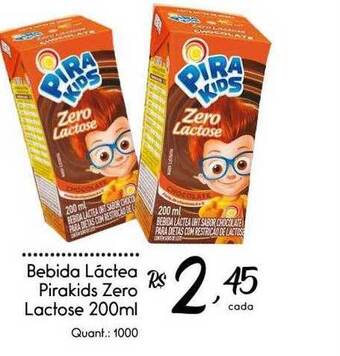 Giassi Supermercados Bebida láctea pirakids zero lactose oferta