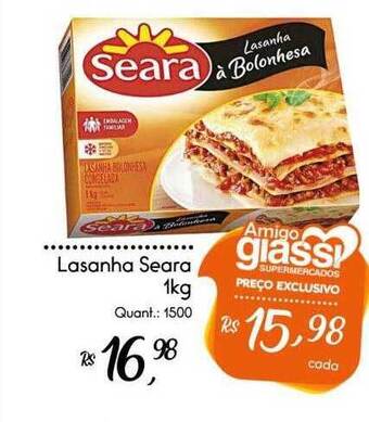 Giassi Supermercados Lasanha seara oferta