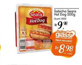 Giassi Supermercados Salsicha seara hot dog oferta