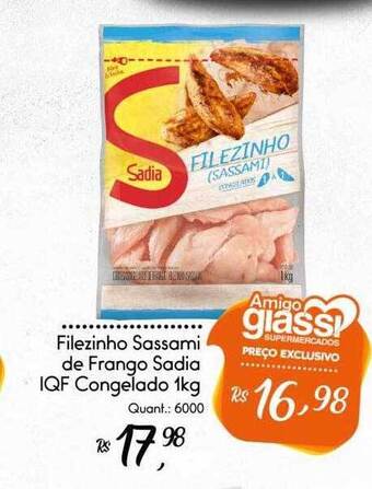 Giassi Supermercados Filezinho sassami de frango sadia iqf congelado oferta