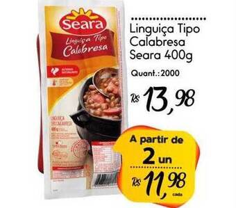 Giassi Supermercados Linguiça tipo calabresa seara oferta