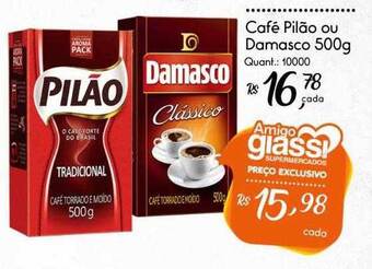Giassi Supermercados Café pilão ou damasco oferta