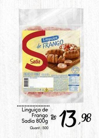 Giassi Supermercados Linguiça de frango sadia oferta