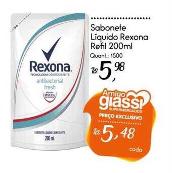 Giassi Supermercados Sabonete liquido rexona refil oferta