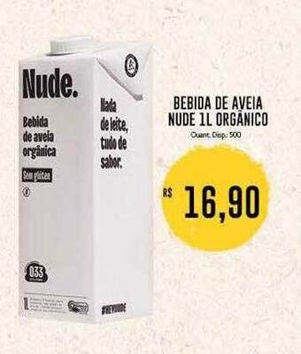 Bebida de aveia nude orgânico