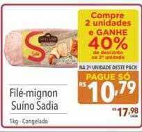 Supermercados Condor Filé-mignon suino sadia oferta