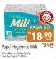 Papel higiênico mili