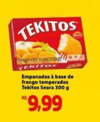 Extra Supermercado Empanados a base de frango Temperados Tekitos Seara 300g oferta