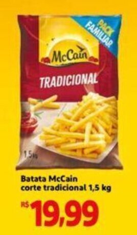 Extra Supermercado Batata McCain corte tradicional 1.5kg oferta