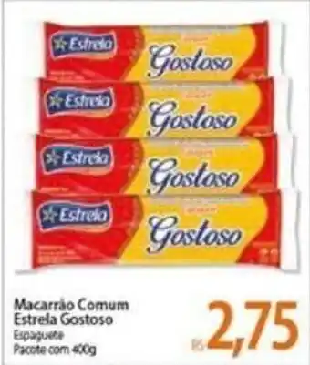 Atacadão Macarrao Comum Estrela gostoso espaguete 400g oferta