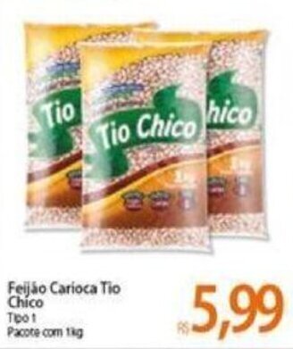 Feijaoa Carioca Tio Chico 1kg