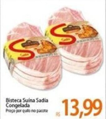Atacadão Bisteca Suina Sadia congelada 1kg oferta