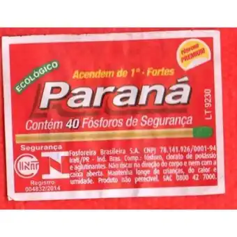 Fósforo paraná de madeira com 10 caixas de 40un cada