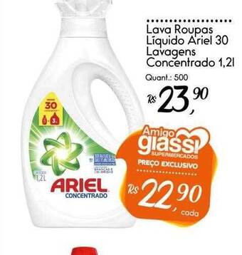 Giassi Supermercados Lava roupas liquido ariel 30 lavagens concentrado oferta