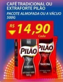 Assaí Atacadista Cafe Tradicional ou Extraforte Pilao 500g oferta